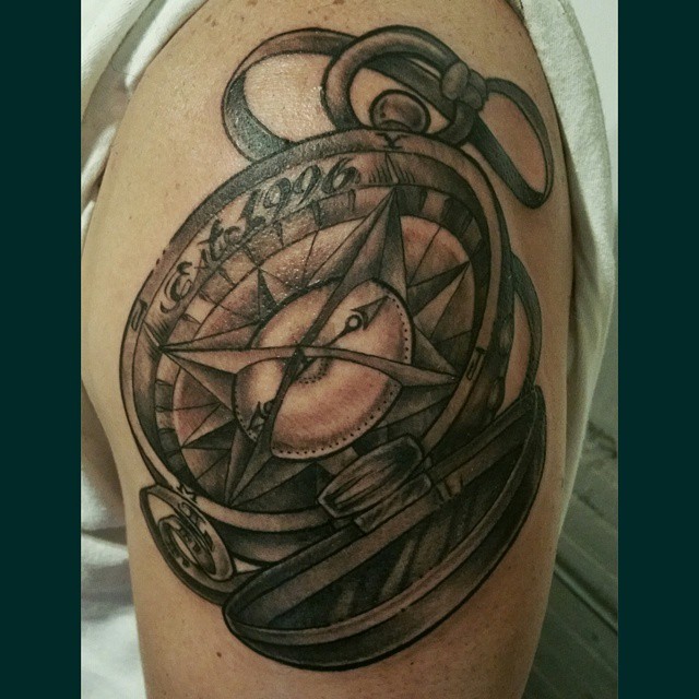 Tattoo by @estattoos — geometric, black_and_grey