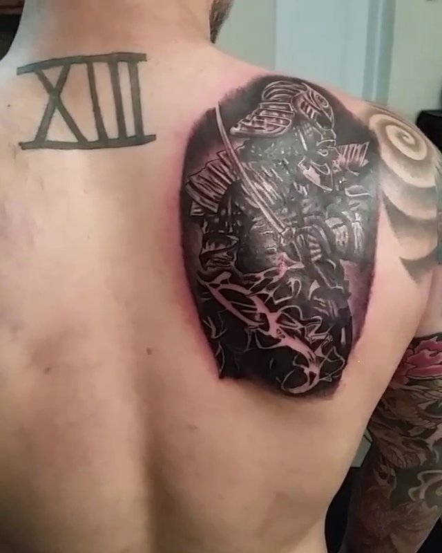 Samurai warrior japanese irezumi tattoo by Tattoos By Mauze