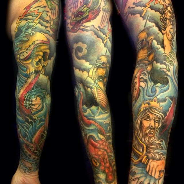 Tattoo by @jaredtattoo — american_traditional, new_school