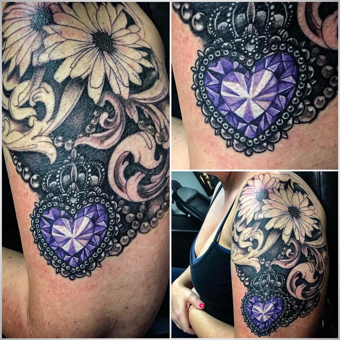 Floral mandala ornamental tattoo on the shoulder by GABRIELExTATTOOS