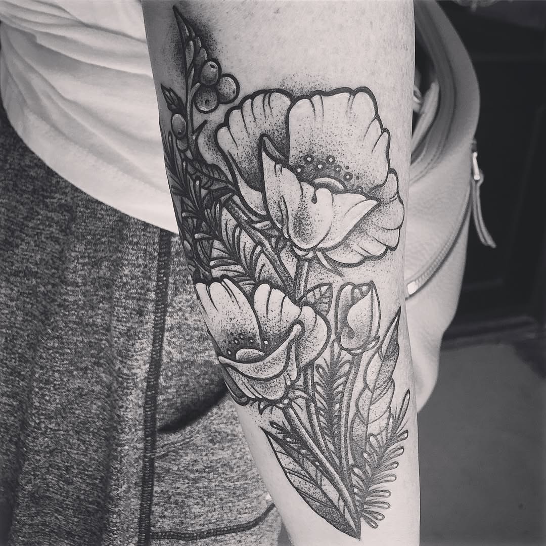 Tattoo by @coreyclarktattoos — dotwork