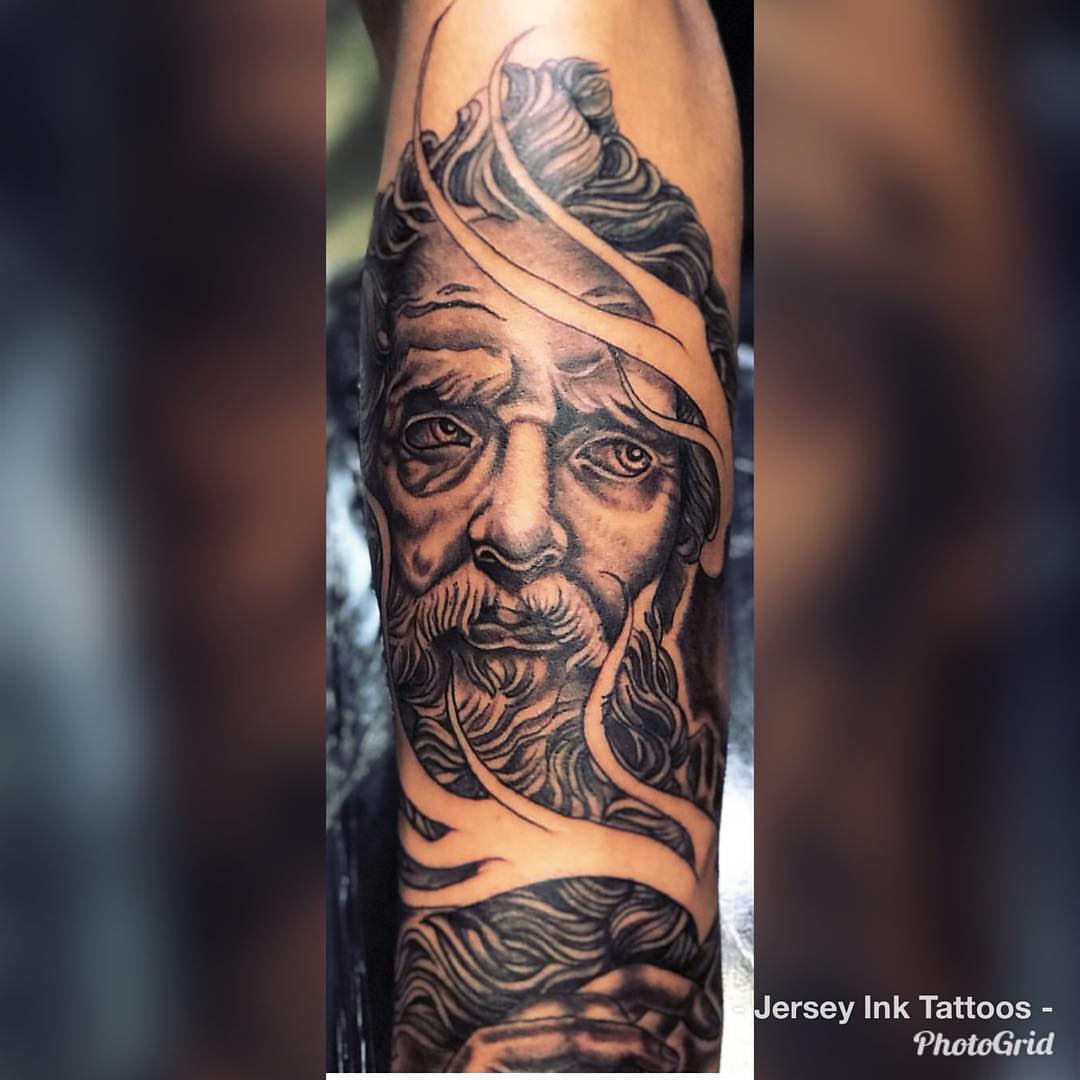 Tattoo by @oscartattoo — realism, black_and_grey