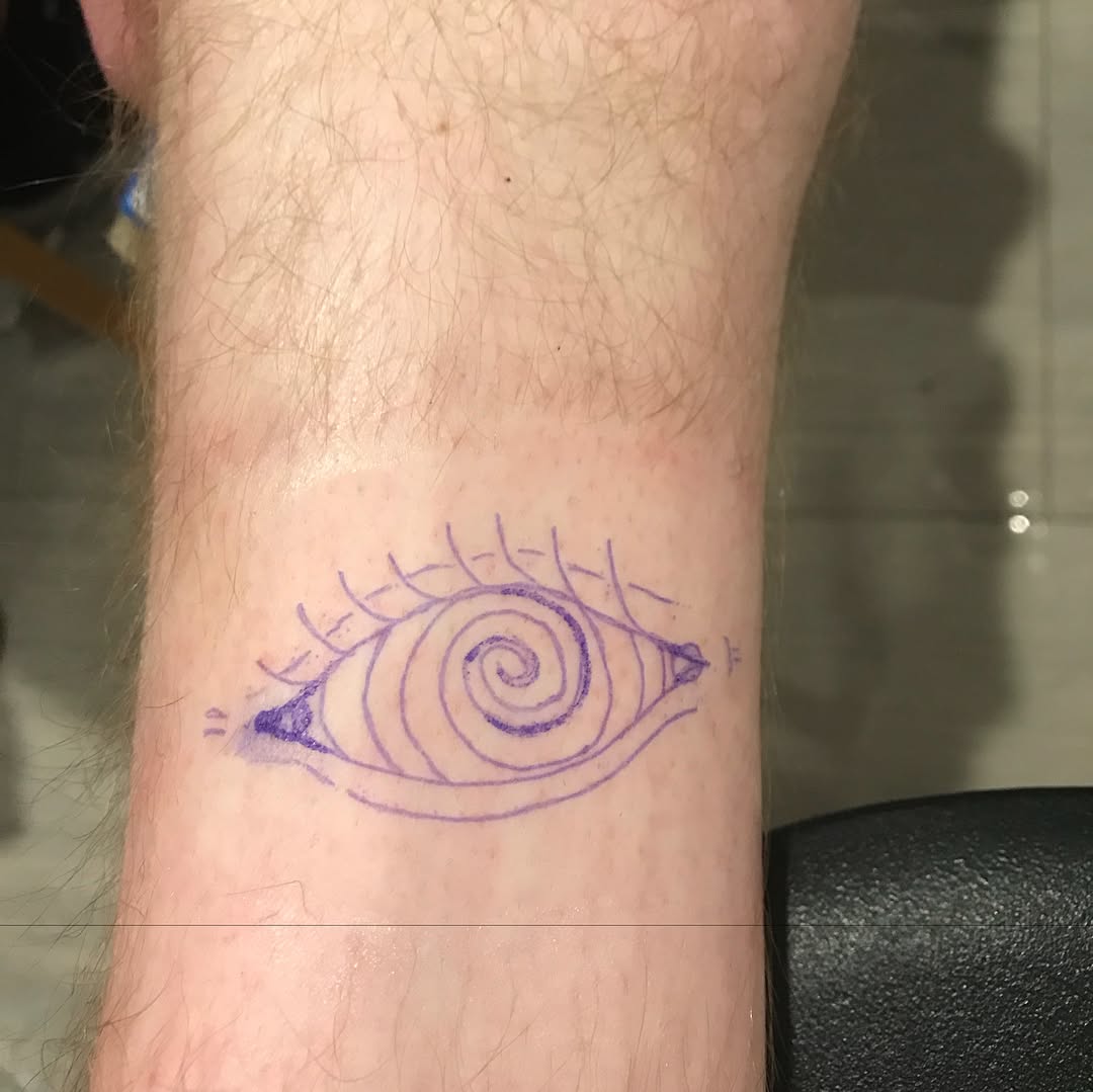 Psychedelic eye ignorant tattoo on the forearm by @beantowntats