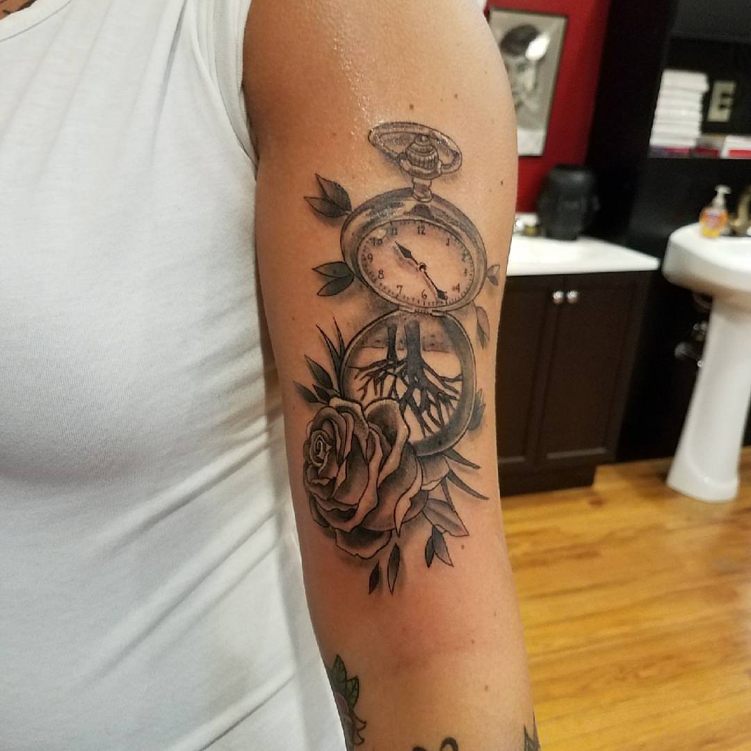 Tattoo by @mikedellerba — black_and_grey, realism