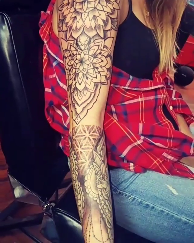 Tattoo by @joebelasco — geometric, dotwork