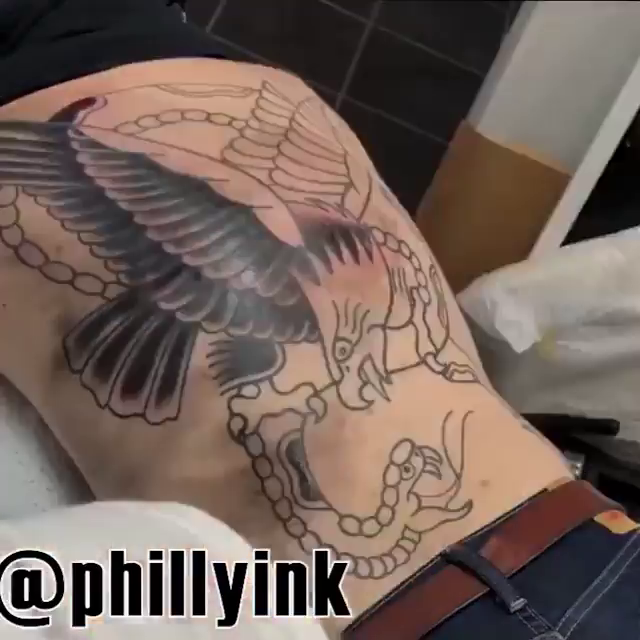Eagle and snake japanese irezumi tattoo by Jason L.