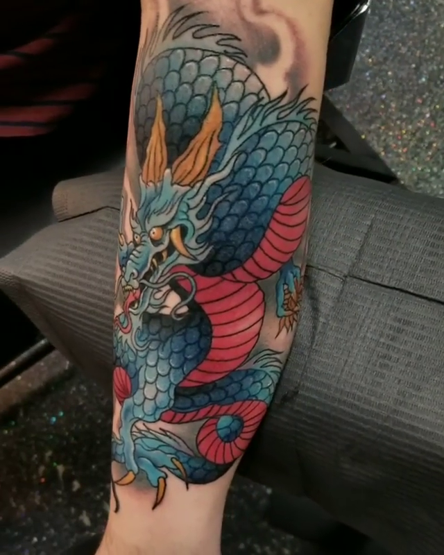 Tattoo by @kylegiffen โ japanese_irezumi