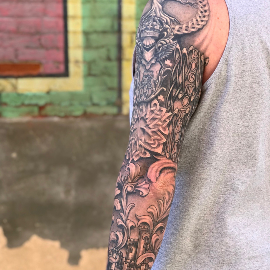 Tattoo by @jaredtattoo — black_and_grey, realism
