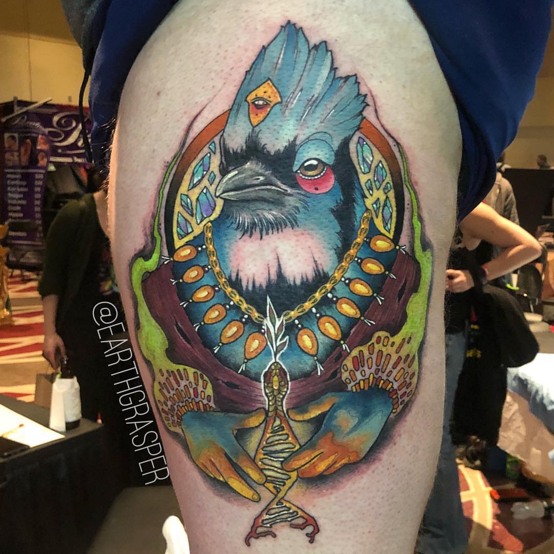 Tattoo by @earthgrasper — new_school, illustrative
