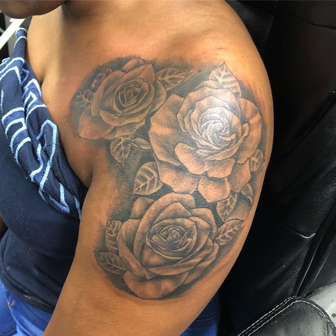 Tattoo by @pecous — black_and_grey