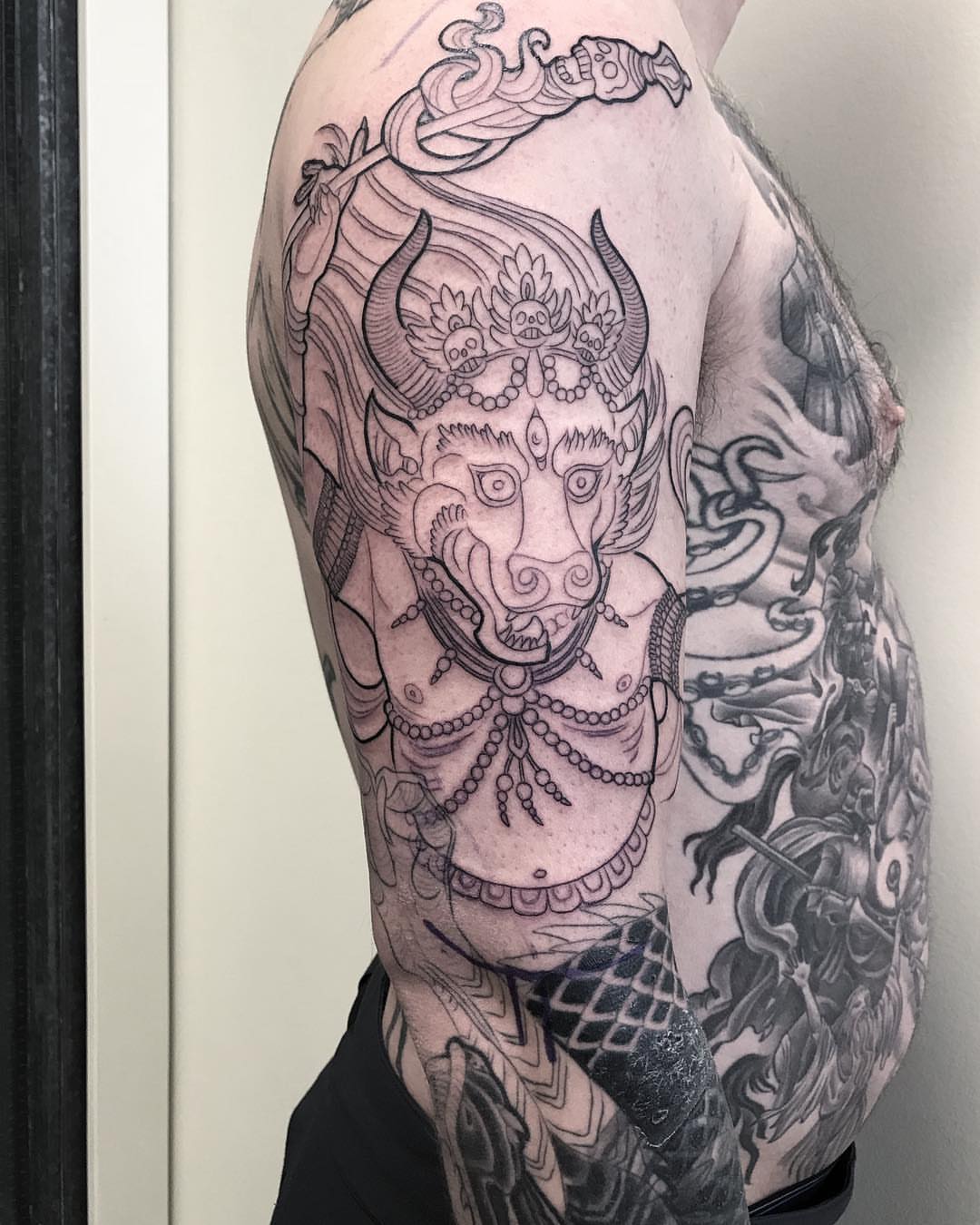 Tattoo by @imperialtattoo — black_and_grey, japanese_irezumi
