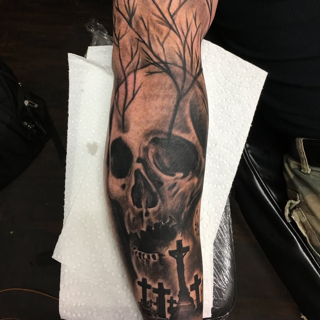 Tattoo by @210miketheinkman — black_and_grey, realism