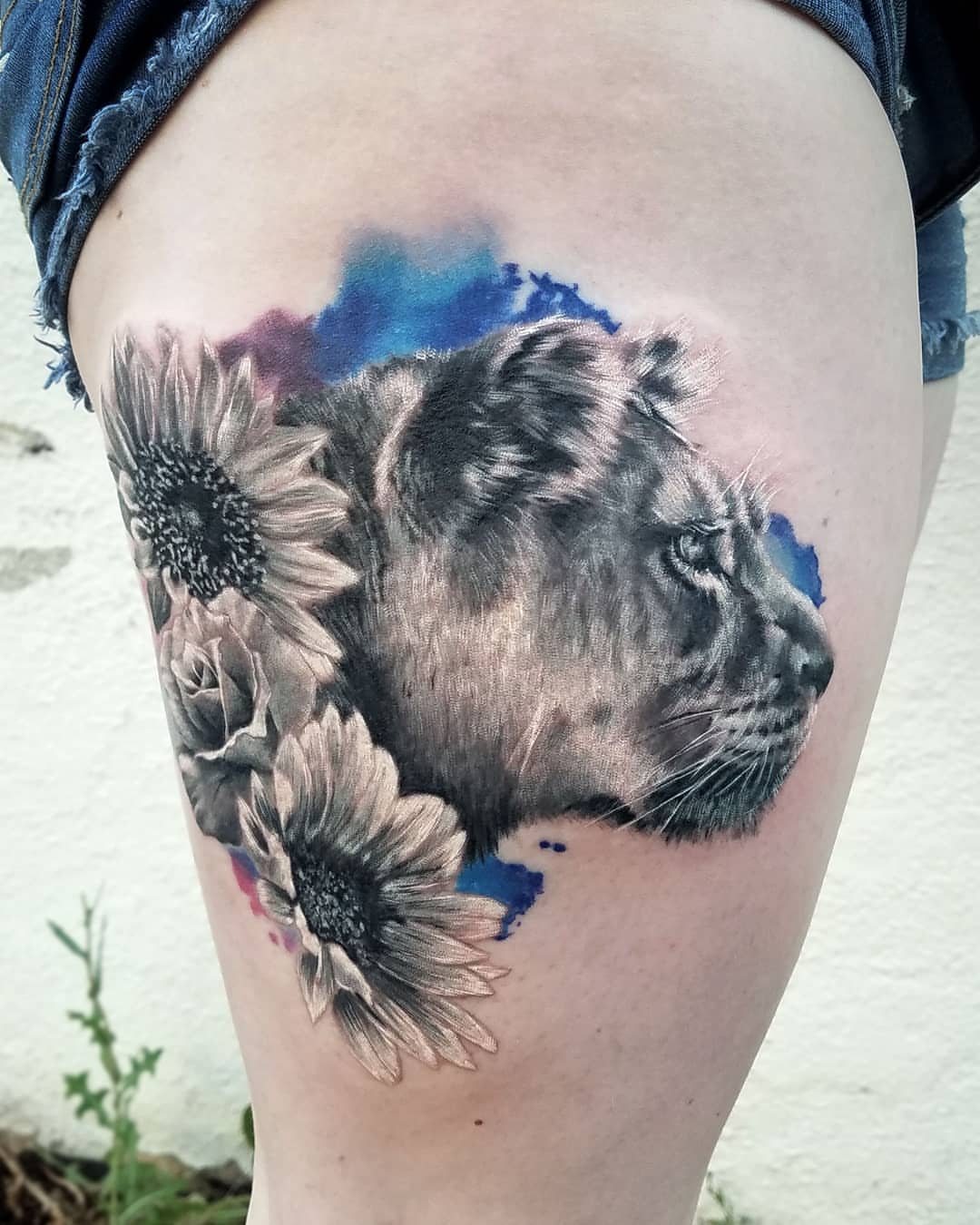Tattoo by @ladyb.inknart — realism, watercolor
