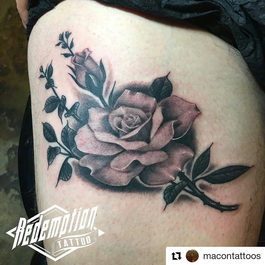 Tattoo by @dorroughtattooer — realism, black_and_grey
