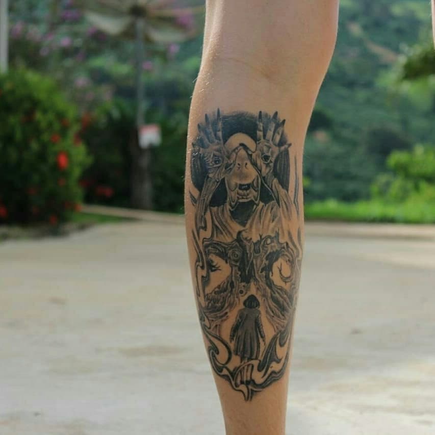 Tattoo by @markink__ β black_and_grey