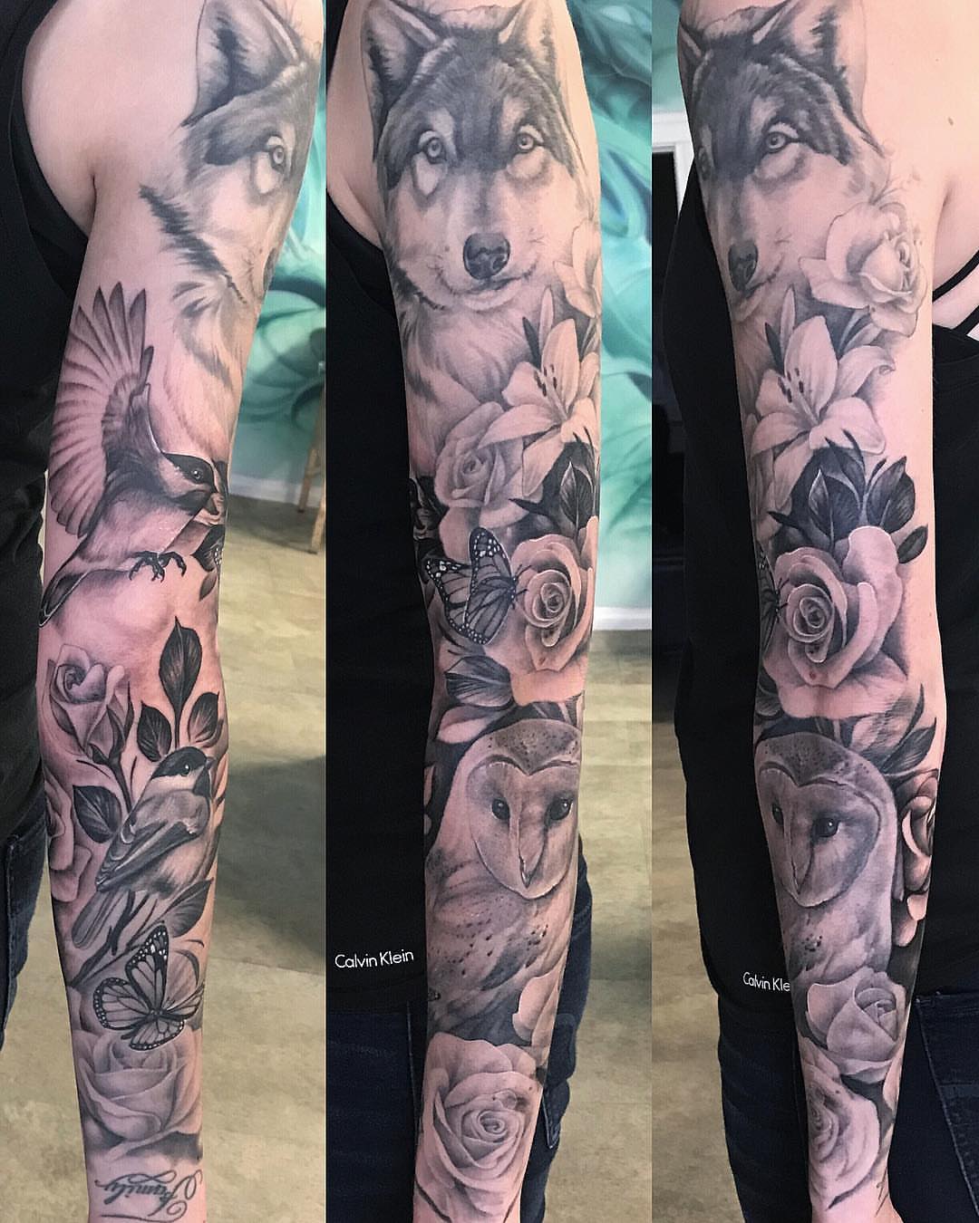 Tattoo by @missautumndancer — black_and_grey, realism