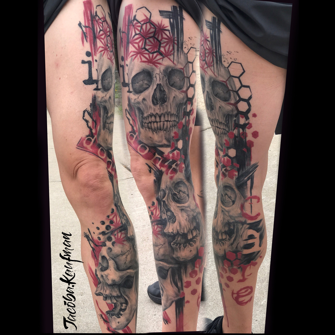 Tattoo by @jacoba.kaufman — realism, dotwork