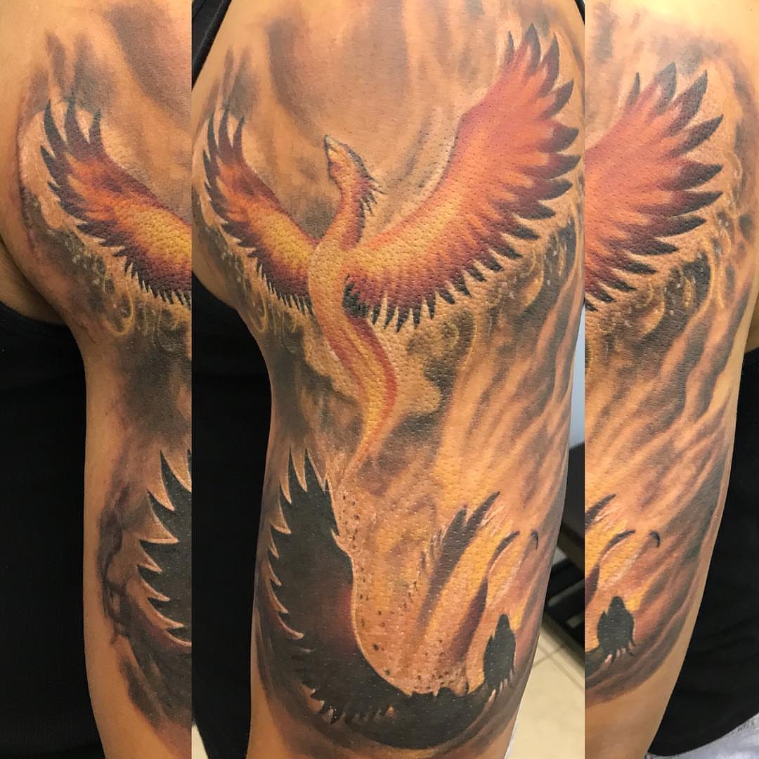 Tattoo by @tattootre — dotwork, realism
