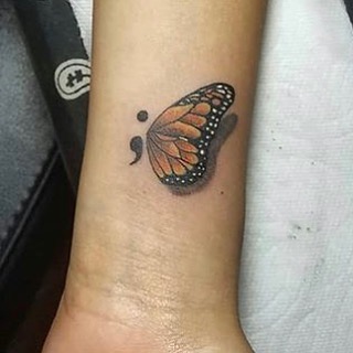 Monarch butterfly dotwork tattoo on the forearm by Felix 🔸 Chesto (Tattooers)