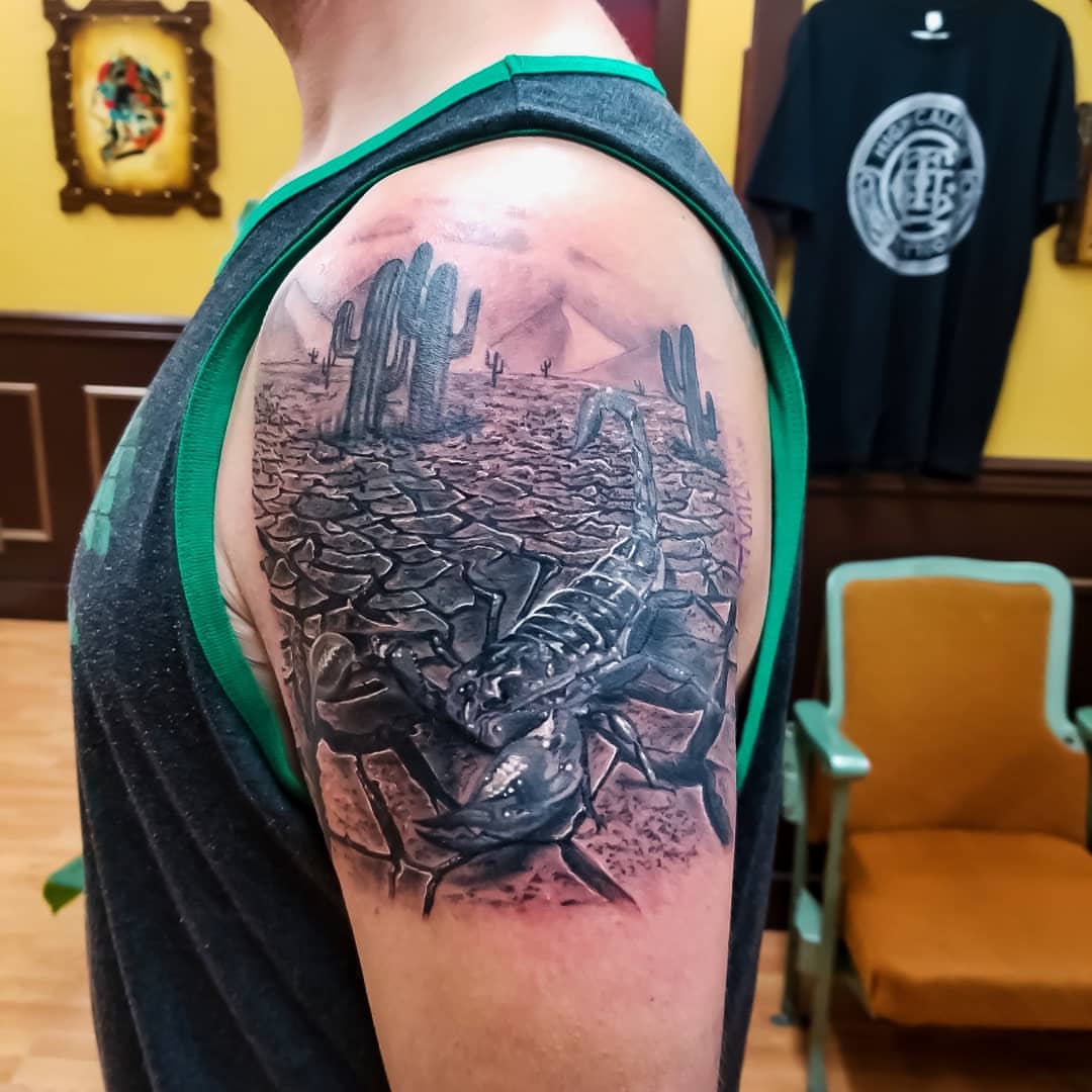 Tattoo by @lougottitattoo — realism, black_and_grey