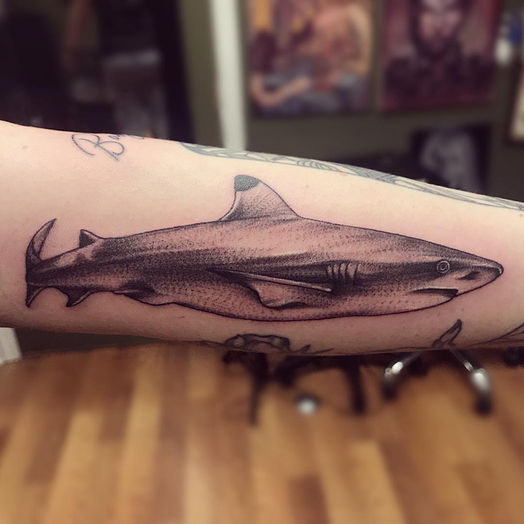 Tattoo by @emlectric_ — black_and_grey