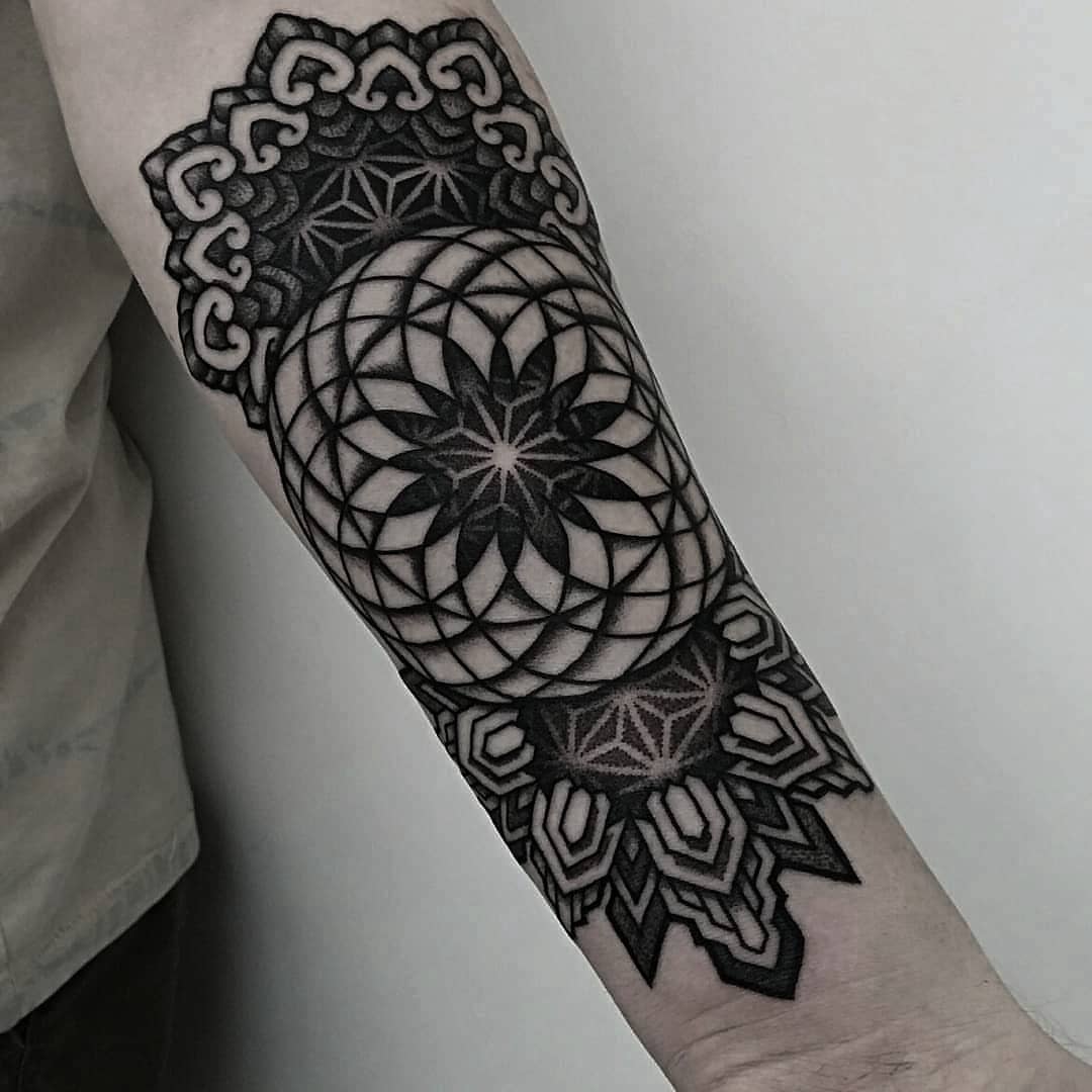 Tattoo by @blackbird_okinawa — geometric