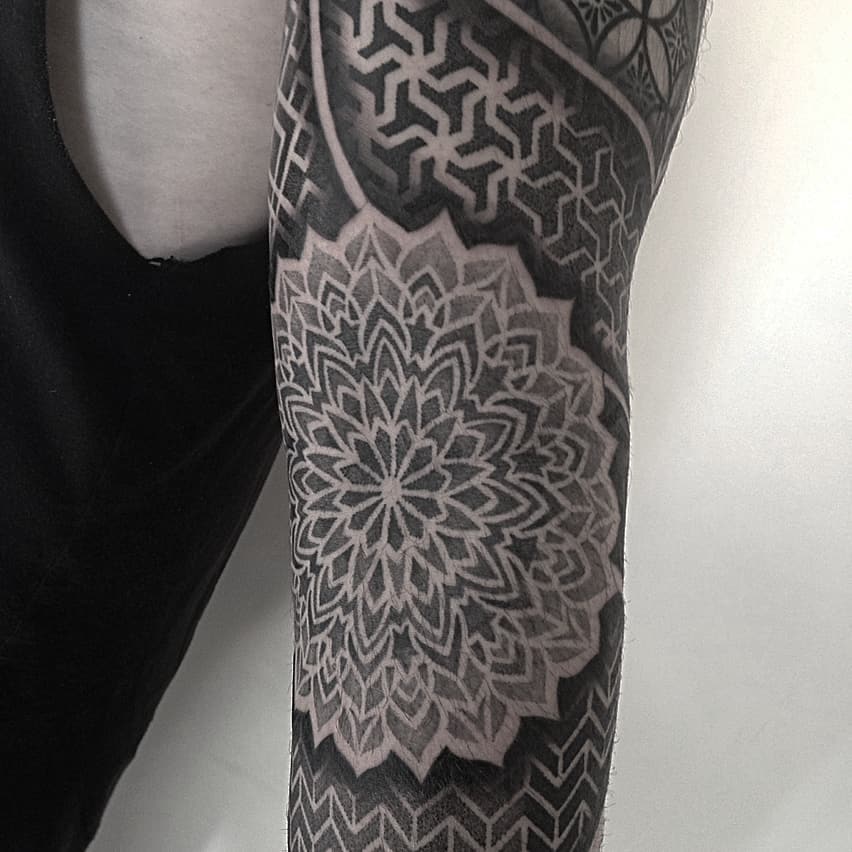 Tattoo by @blackbird_okinawa — geometric