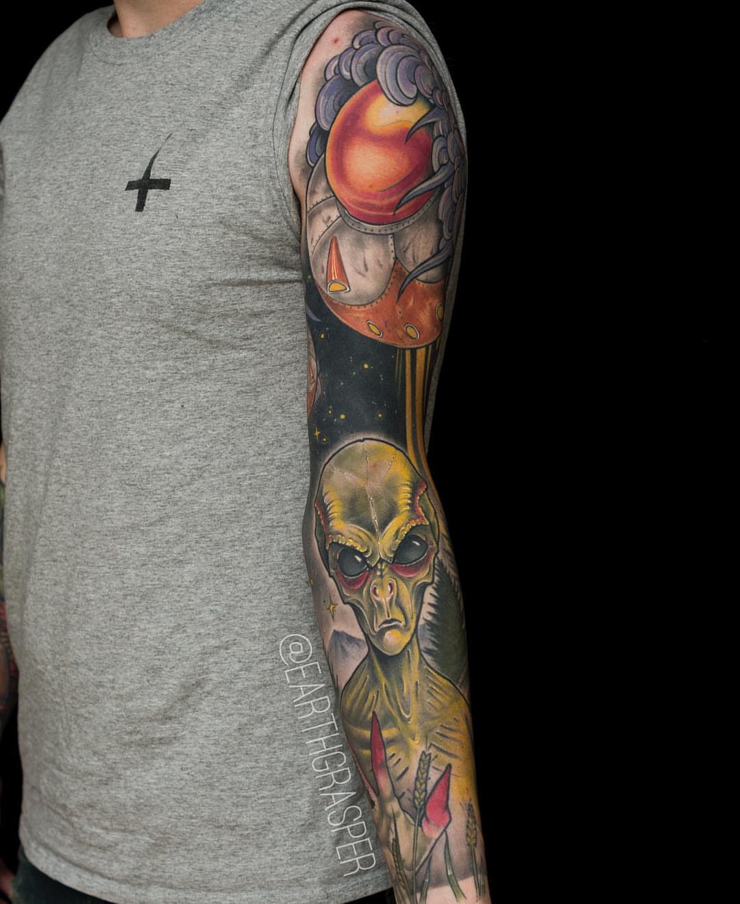 Tattoo by @earthgrasper — realism, dark_realism