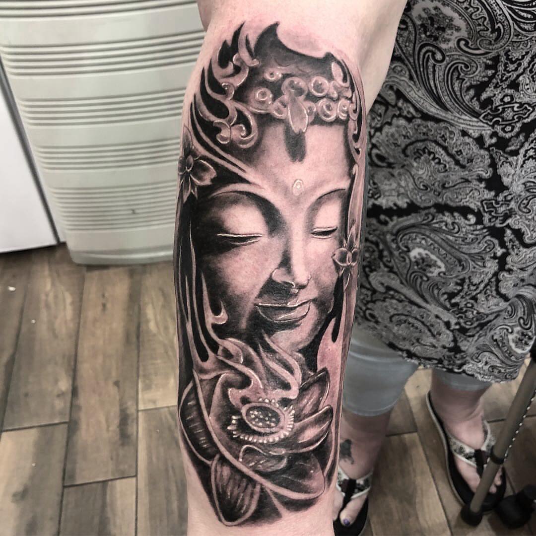 Tattoo by @ozzyblacklinetattoo — black_and_grey, realism