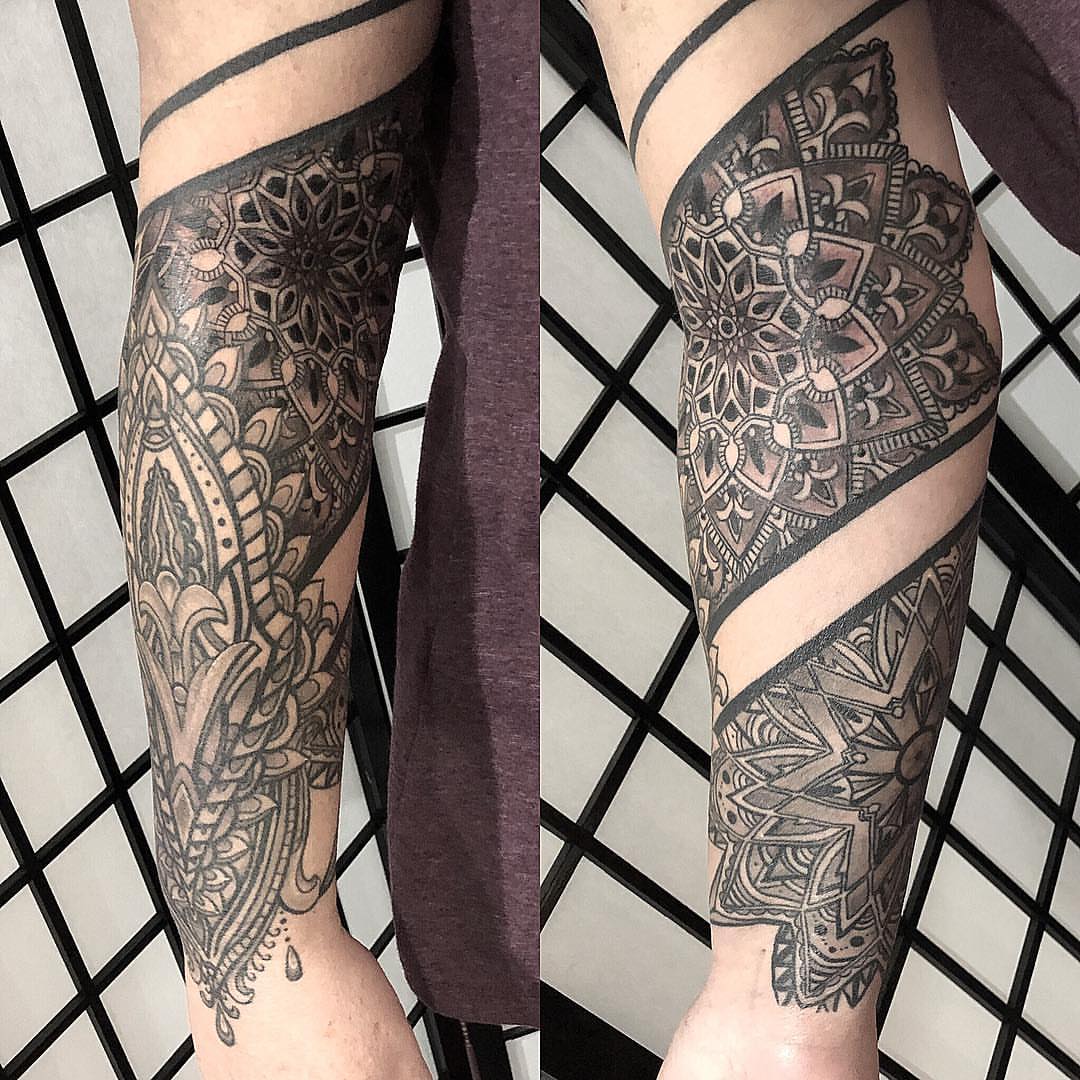Tattoo by @justintattooart — geometric, ornamental