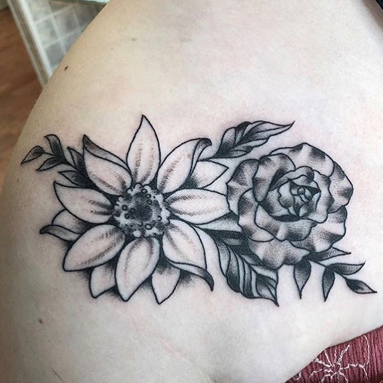 Tattoo by @strangebrewtattoo — black_and_grey