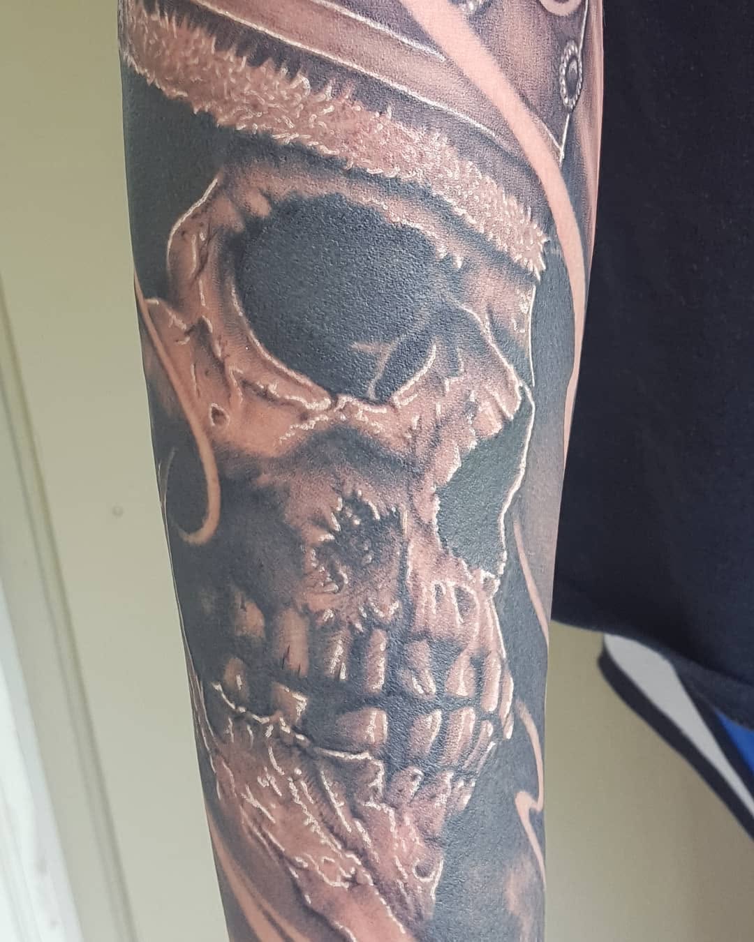 Tattoo by @oh_my_goad — realism, black_and_grey