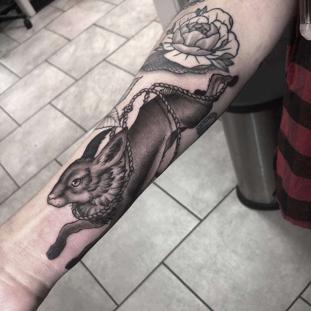 Tattoo by @loganficktattoos — black_and_grey, realism