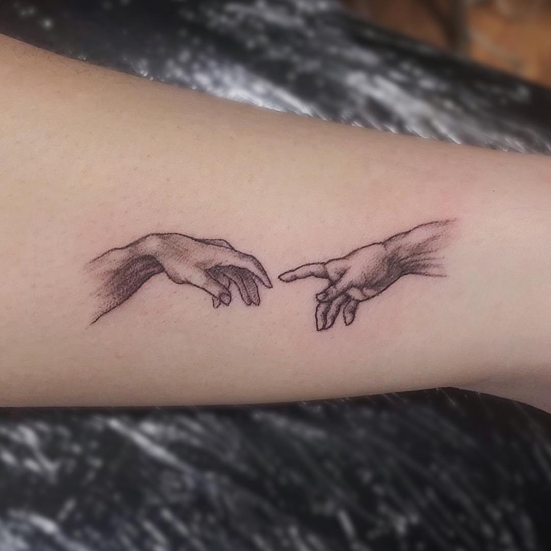 Tattoo by @emlectric_ — dotwork, realism