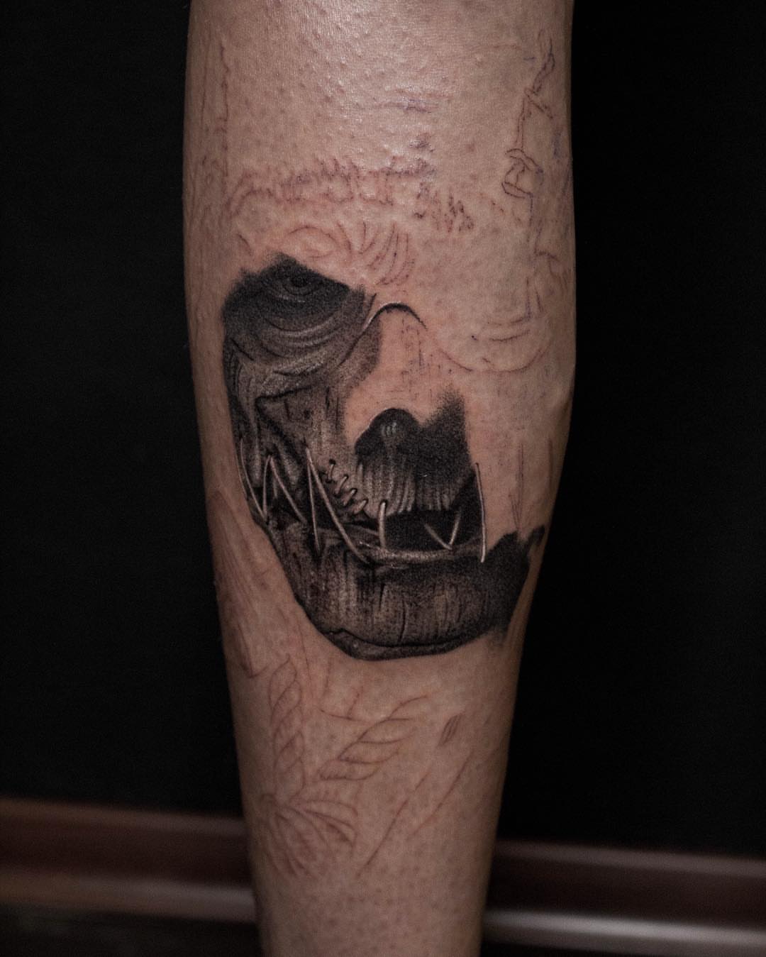 Skull realism tattoo on the forearm by Nikita Grinenko, San Francisco