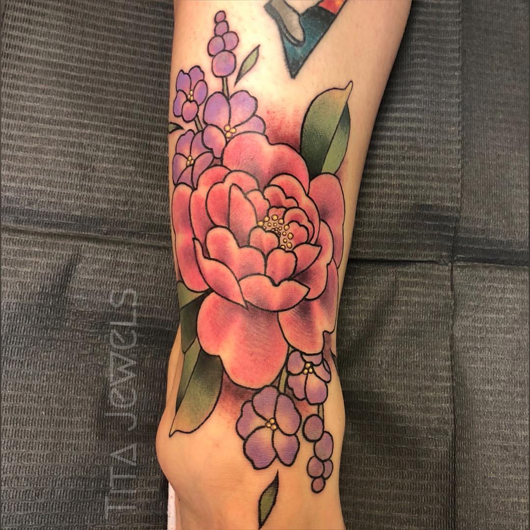 Tattoo by @titajewelstattoo — american_traditional, dotwork