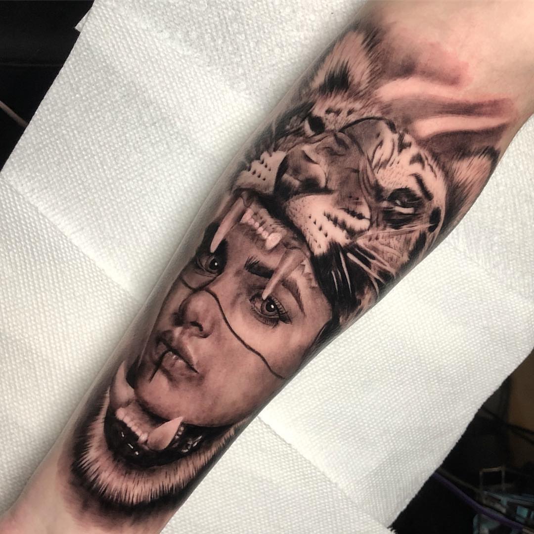 Tattoo by @dalton_king_tattoos β realism, black_and_grey