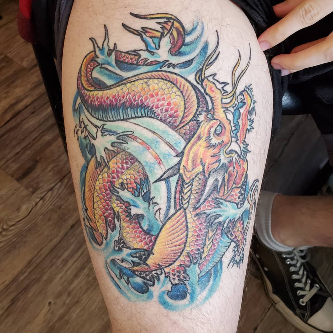 Tattoo by @mikedellerba — new_school, japanese_irezumi