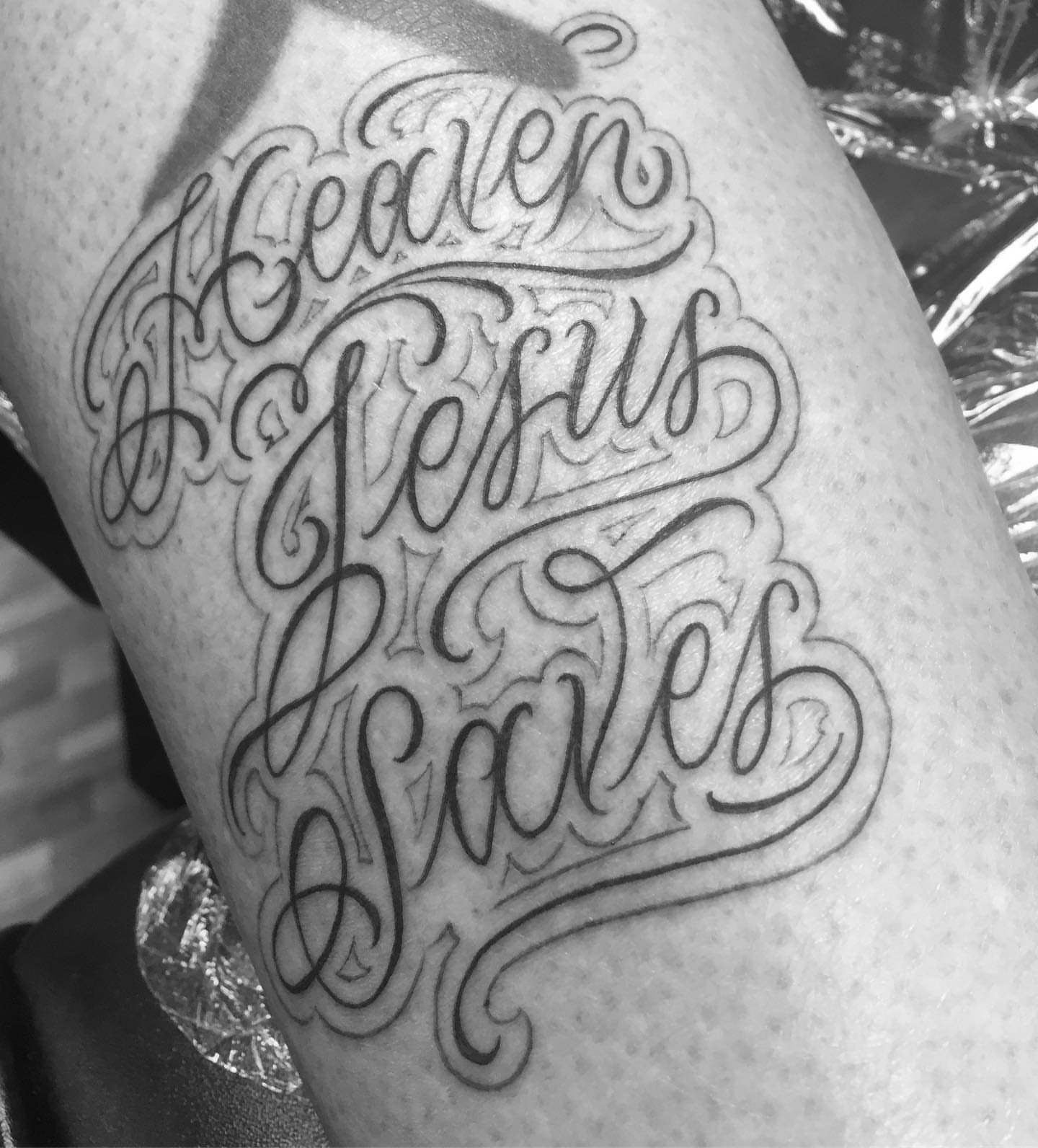 Tattoo by @jokertattoos — lettering_script