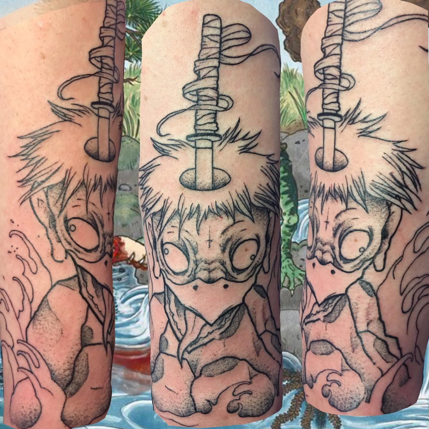 Tattoo by @tattoosbydustinb — black_and_grey, dark_realism
