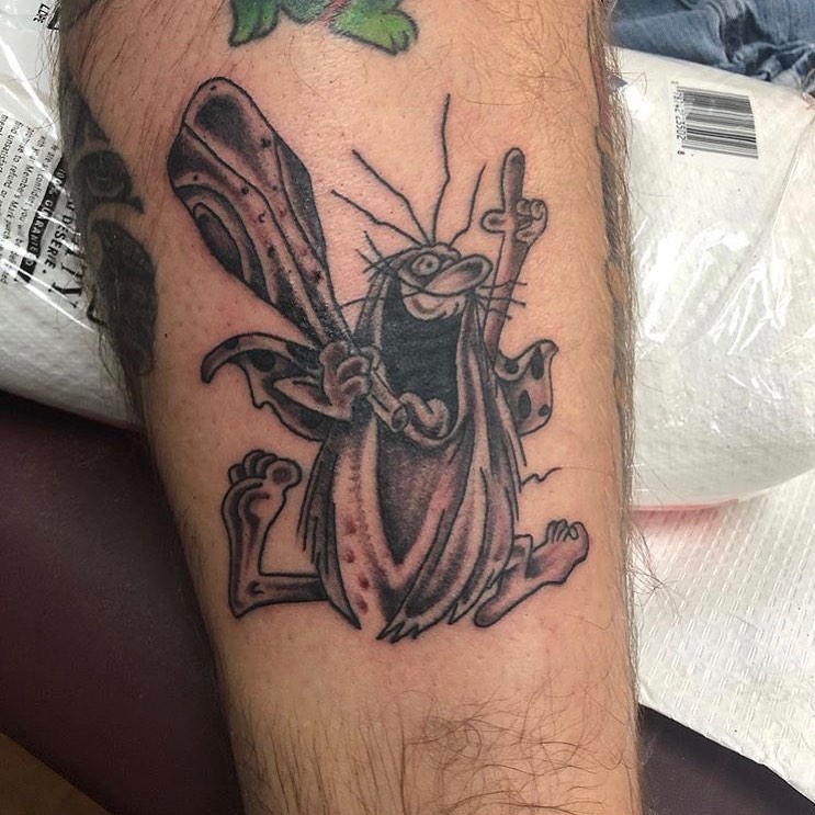 Tattoo by @strangebrewtattoo — black_and_grey