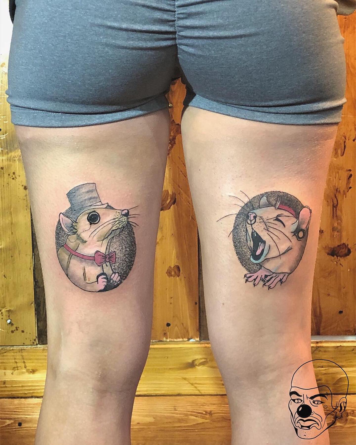 Mouse realism tattoo on the thigh by πππ πππππππ