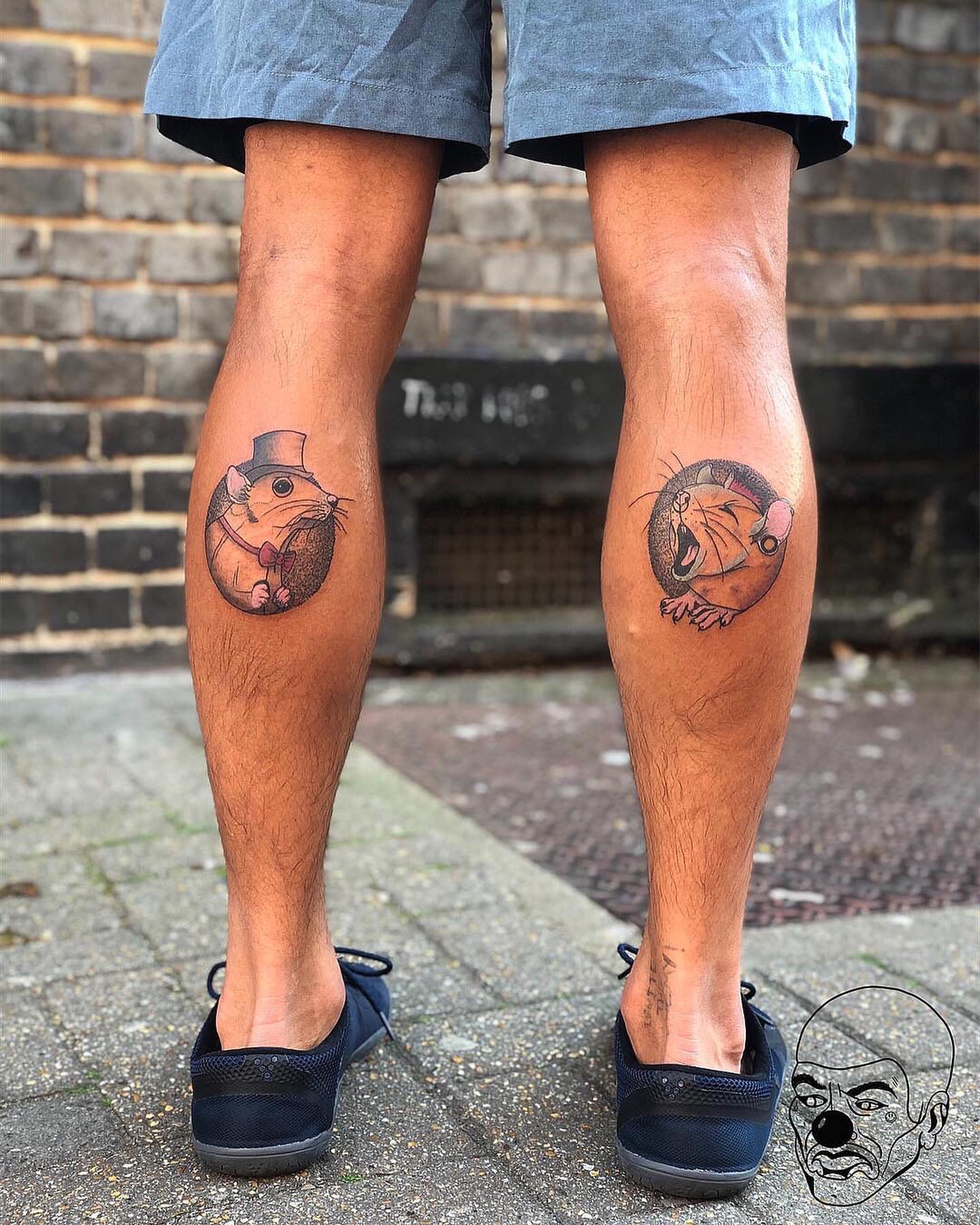 Mice realism tattoo on the calf by πππ πππππππ