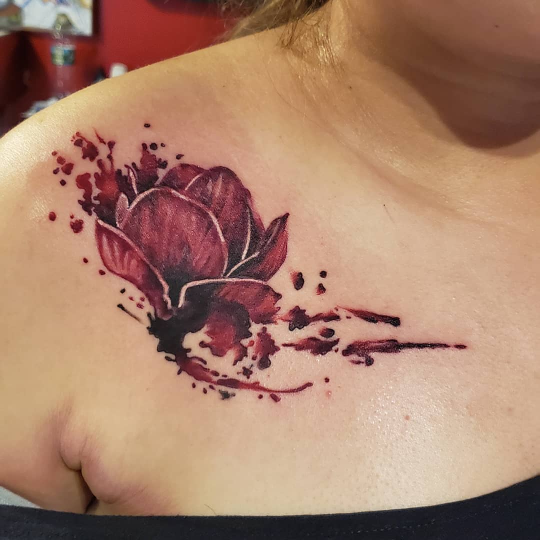 Tattoo by @jonnyriostattoo — watercolor