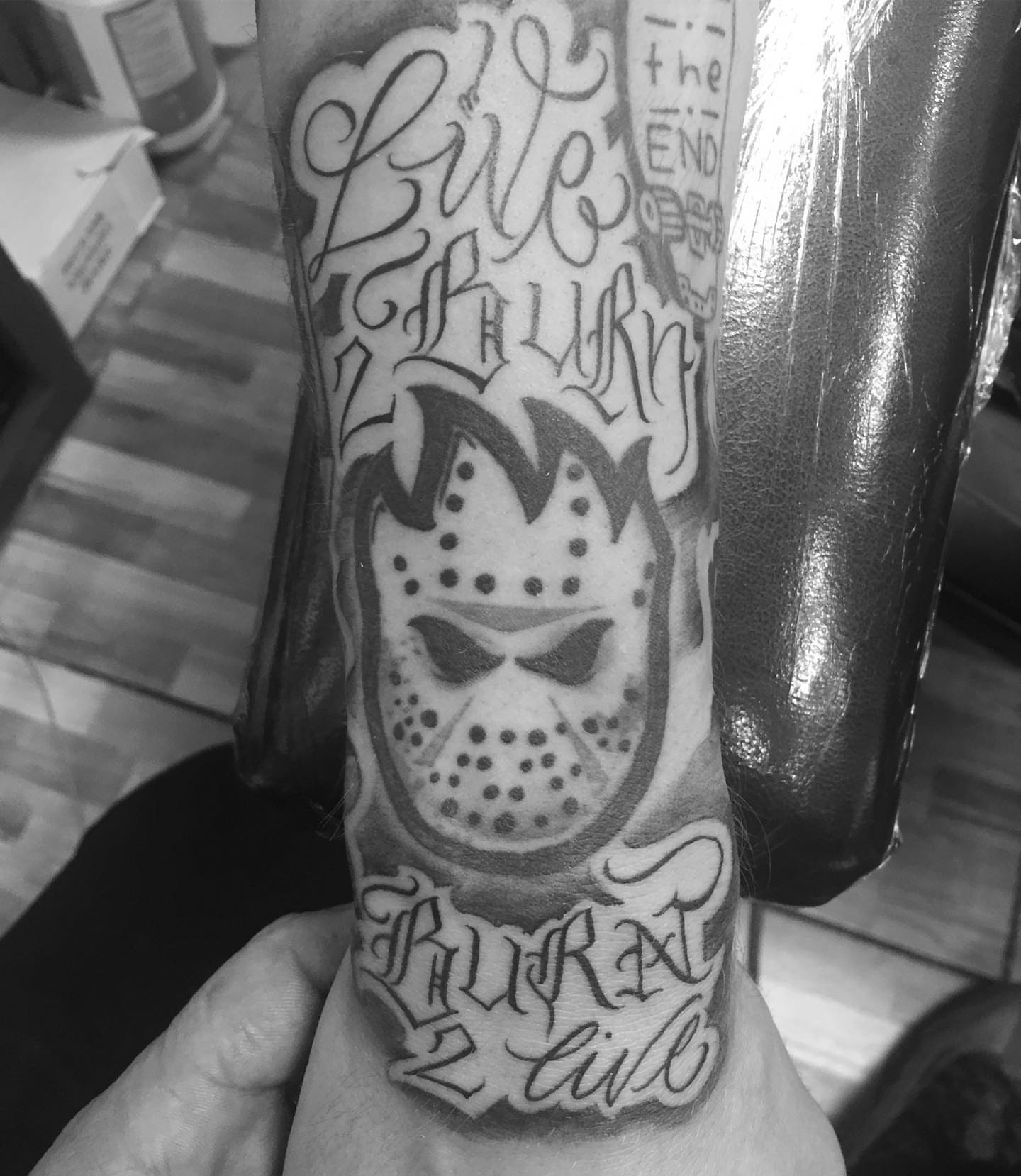 Tattoo by @jokertattoos — black_and_grey