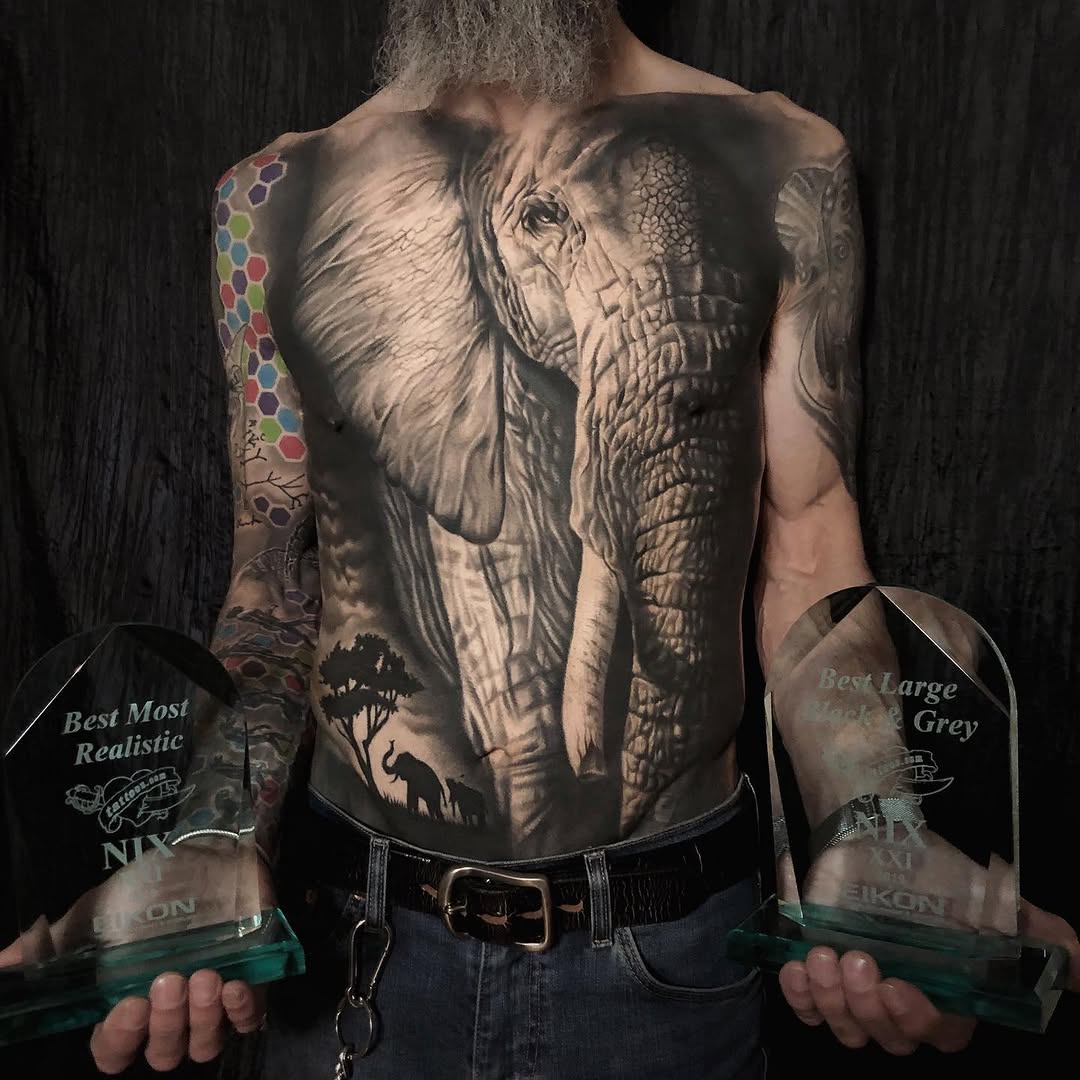 Tattoo by @tattoosbyshiva — realism, black_and_grey