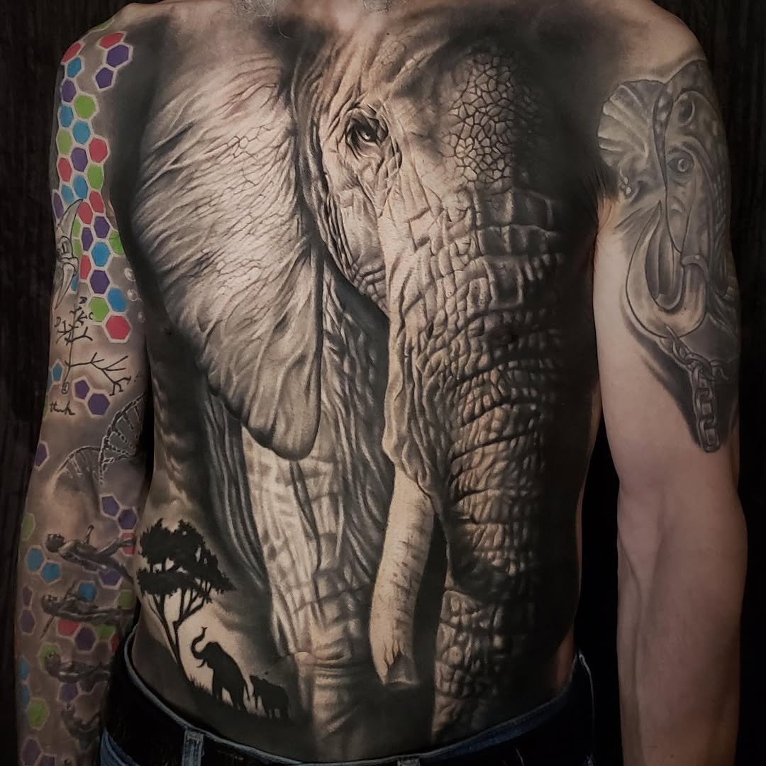 Tattoo by @tattoosbyshiva — realism, black_and_grey