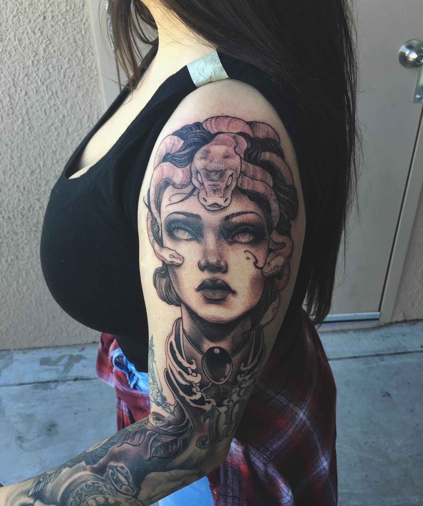 Tattoo by @jdmroxy_24 — realism, dark_realism