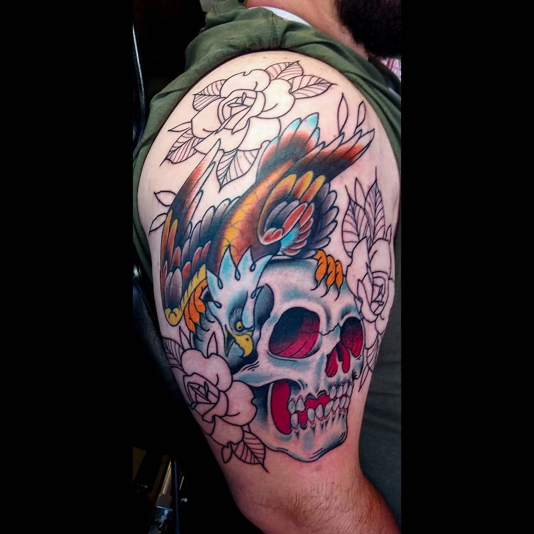 Tattoo by @dorroughtattooer — american_traditional, neo_traditional