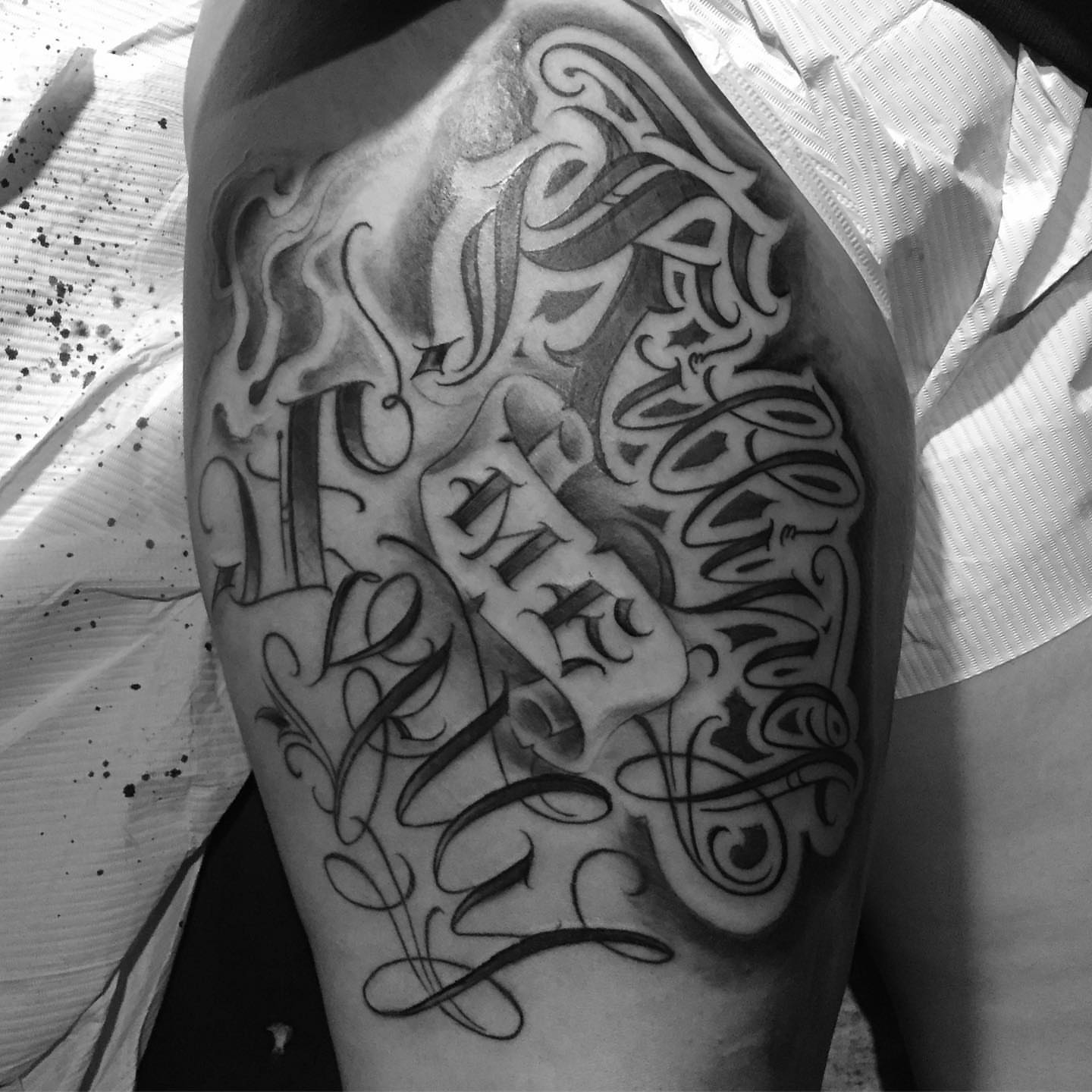 Tattoo by @jokertattoos — lettering_script